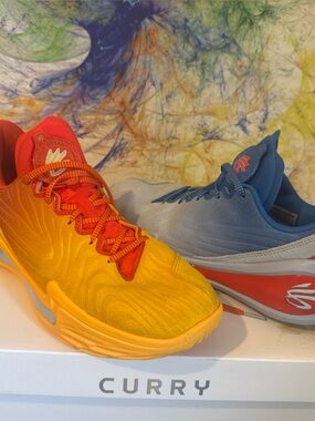 Under Armour Curry 12 WTB Men's Basketball Shoes - Yellow, Red, Blue, Gray